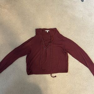 Express Tied Hooded Pullover Top Size XS